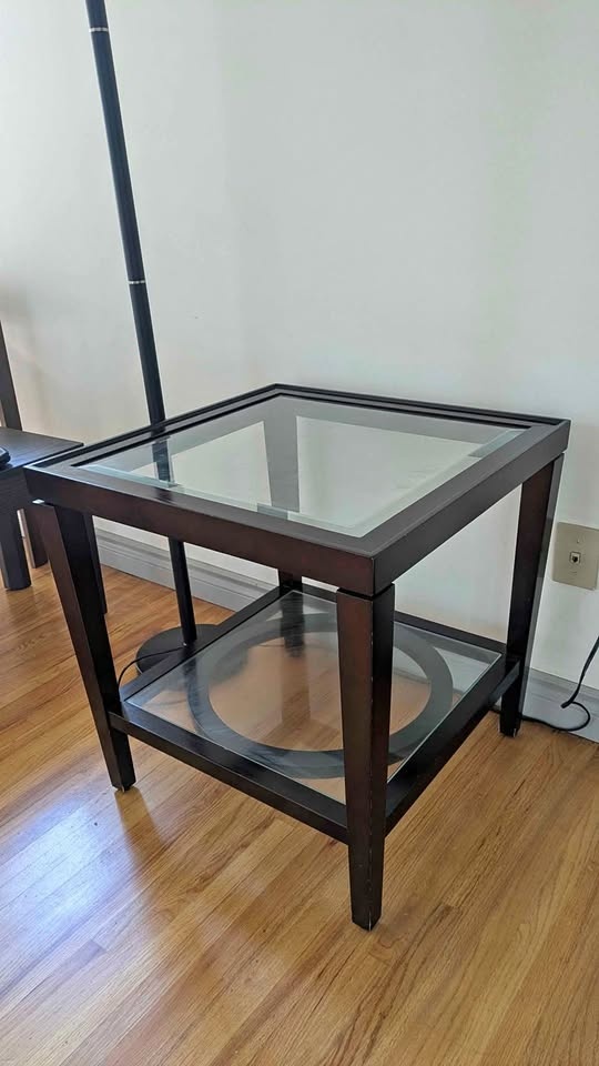 Glasstop coffee/side table for sale