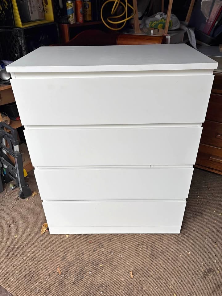 Tall white 4 drawer dresser - IKEA MALM