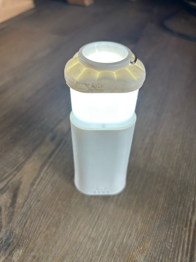 ⚡⚪ White Triangle Lantern & Portable Charger