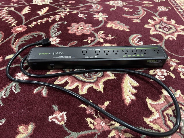 Emberstrip 8AV+ Audio/Video Power Strip – $15