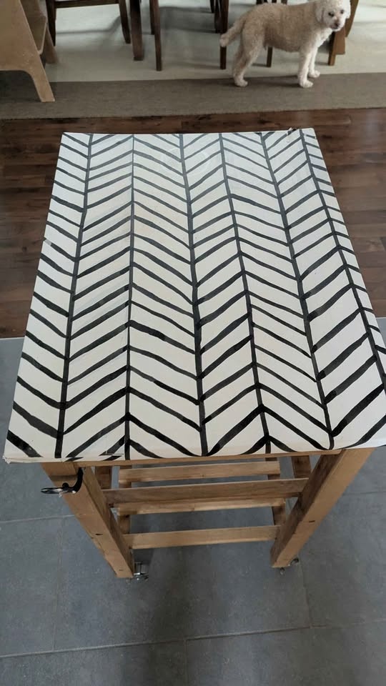 Kitchen Cart (too has peel and stick wallpaper that is damaged) - photo 2