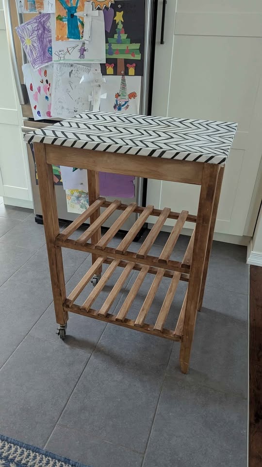Kitchen Cart (too has peel and stick wallpaper that is damaged) - photo 3