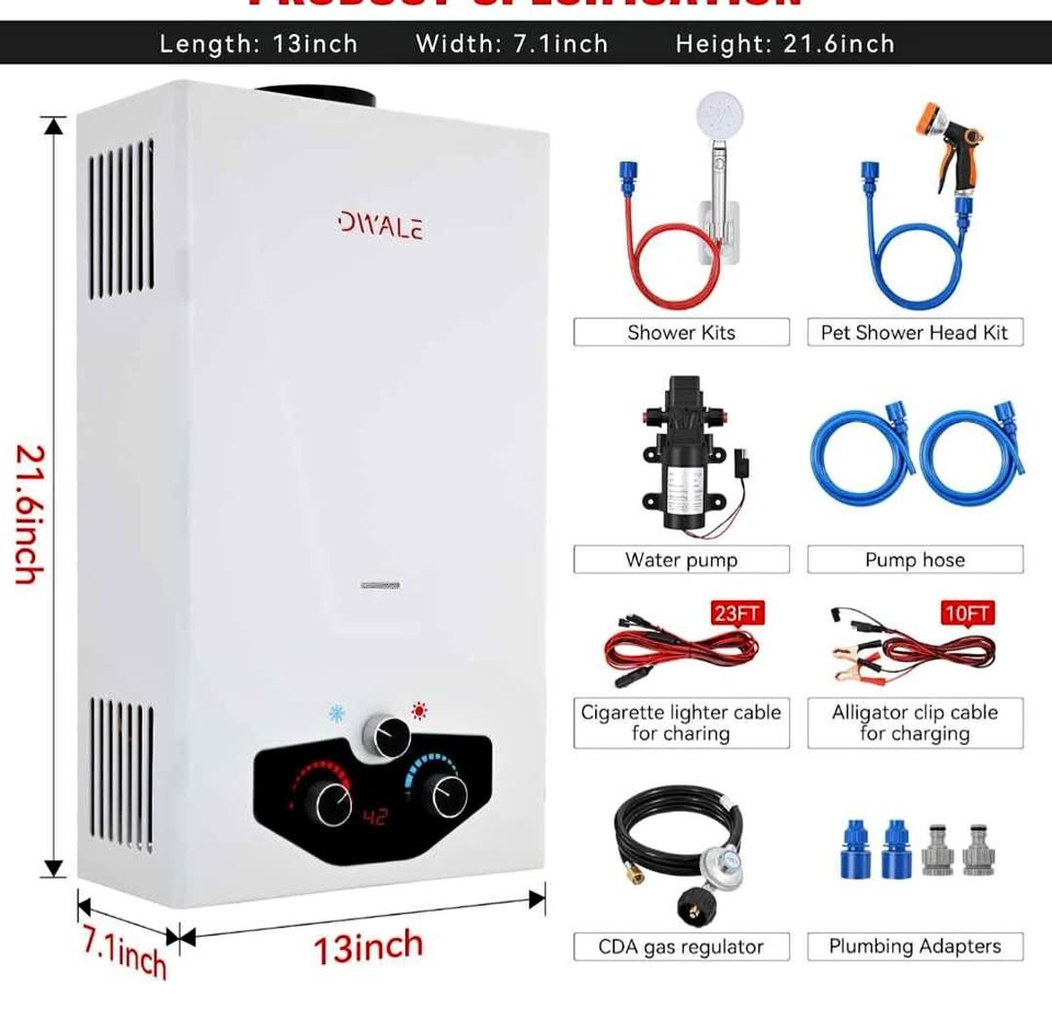 Propane Tankless Water Heater - New