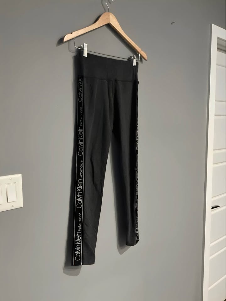 Calvin Klein Grey Leggings with Side Logo - Size Small - photo 2