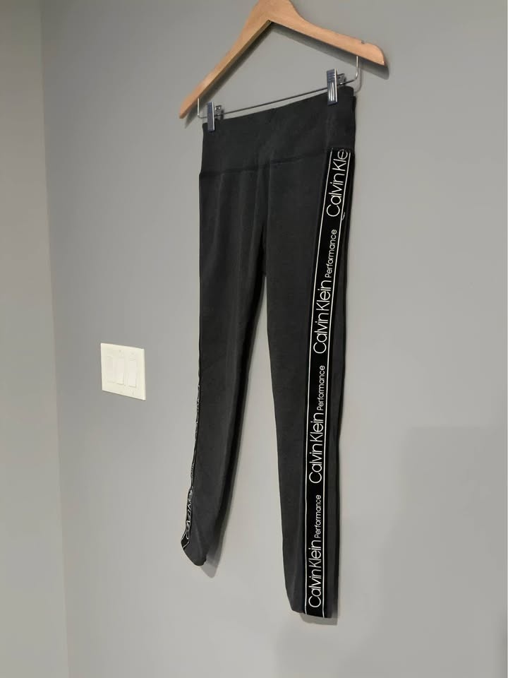 Calvin Klein Grey Leggings with Side Logo - Size Small - photo 3
