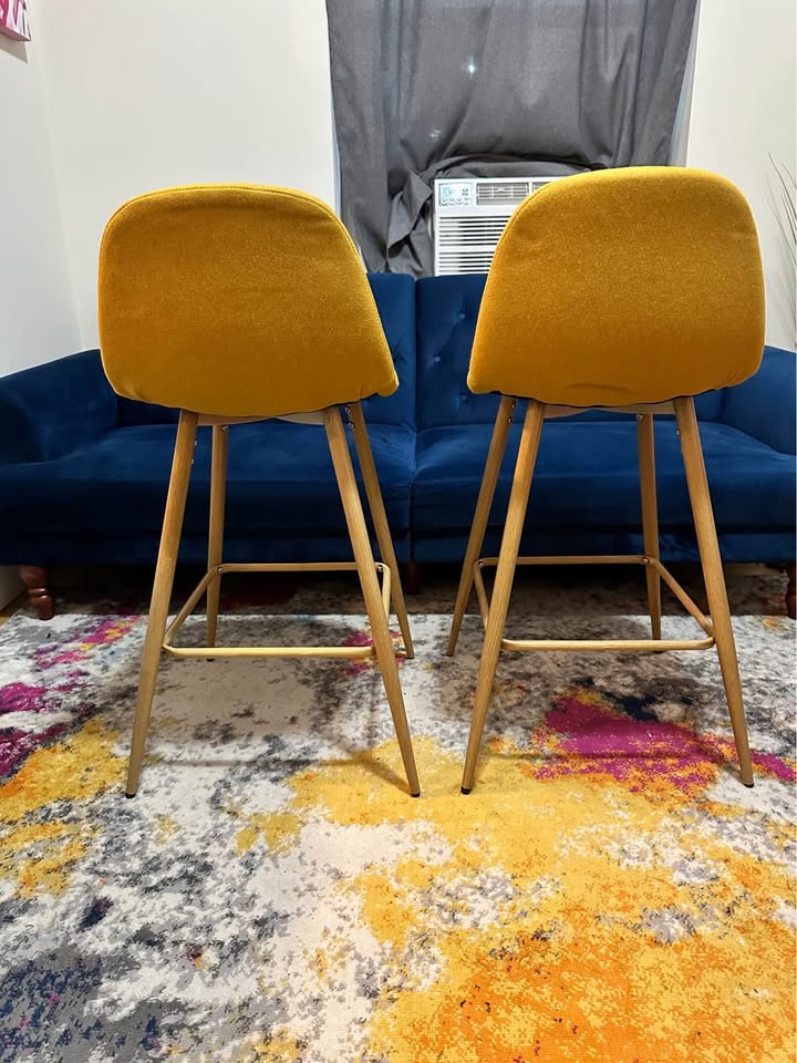 26” counter height stools in mustard - photo 2