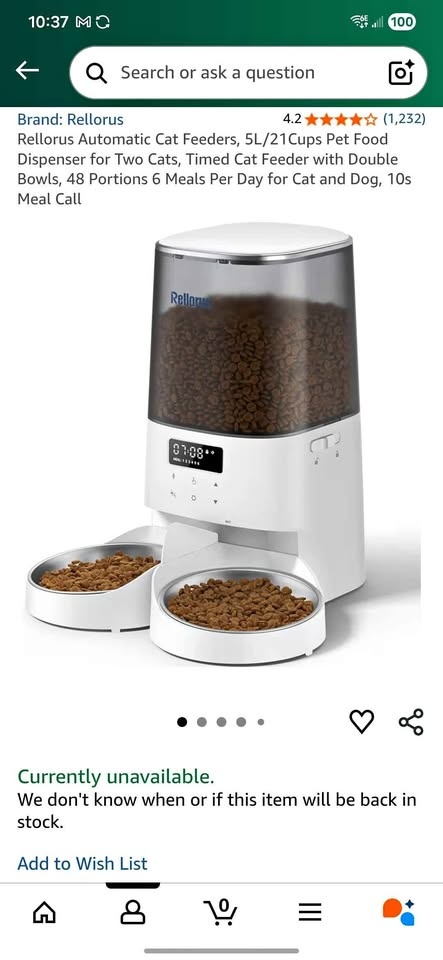 Automatic Pet Feeder with 2 bowls