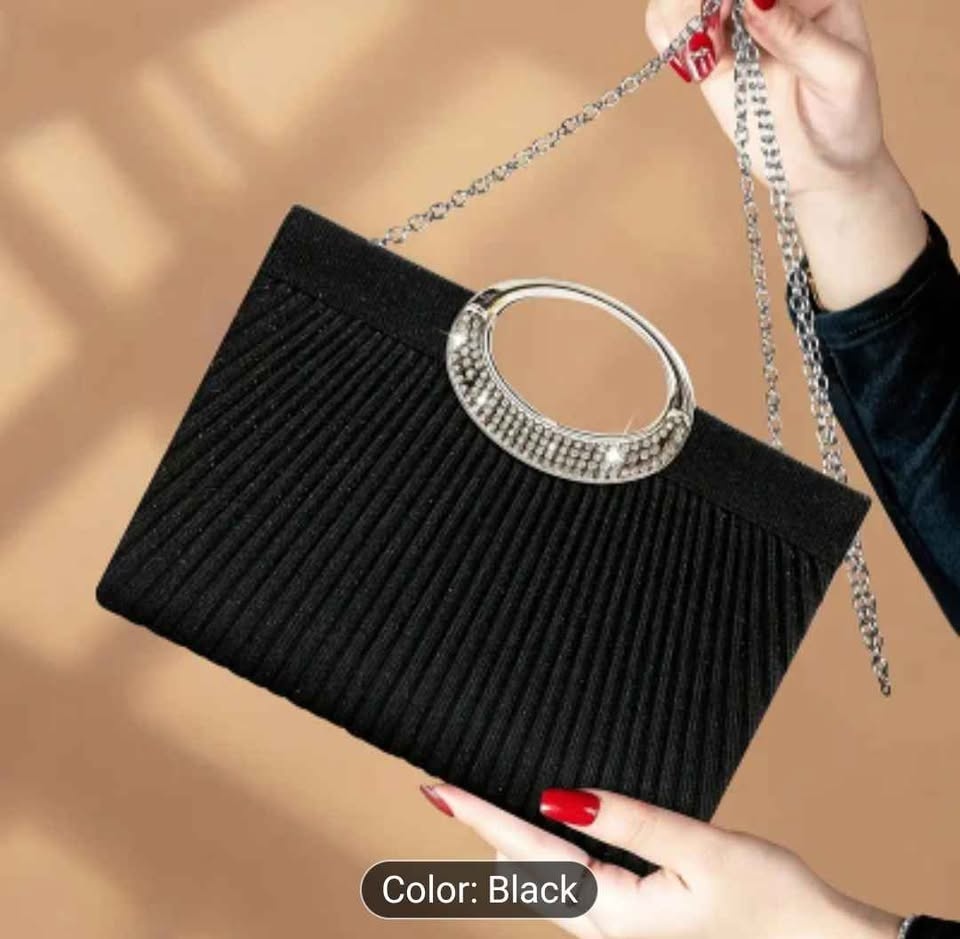 Brand new black glitter and elegant large capacity women party b - photo 2