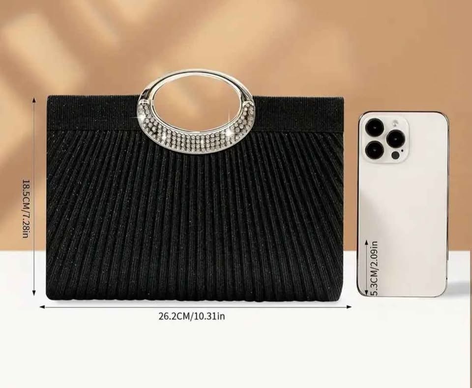 Brand new black glitter and elegant large capacity women party b - photo 3