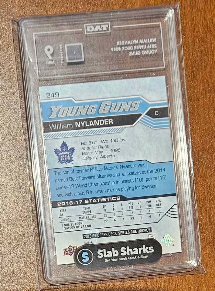 William Nylander young guns tag 9 mint - photo 2
