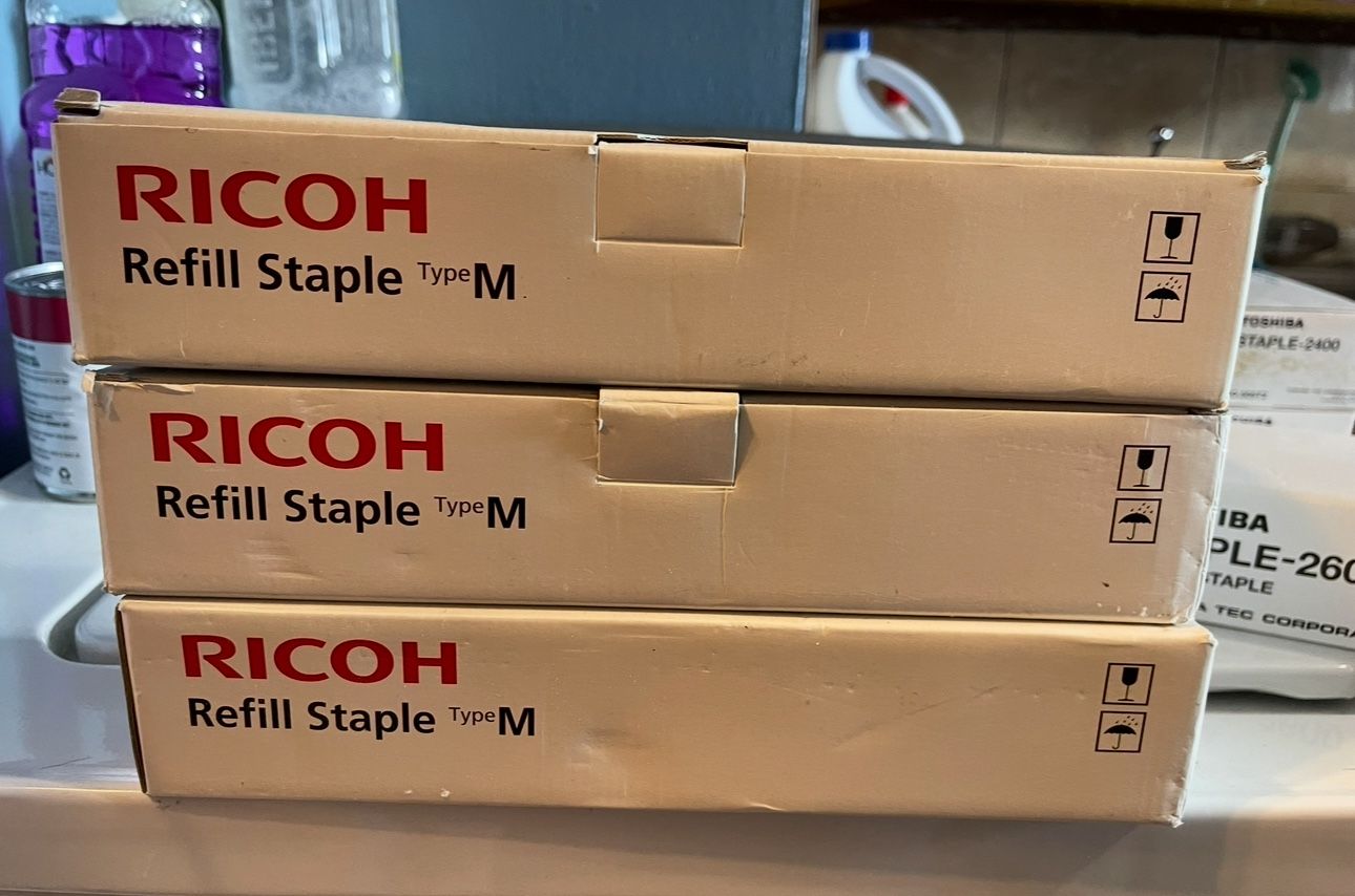 9 Boxes Of Copy Machine Staples Refill, Toshiba, Ricoh,Savin - photo 2