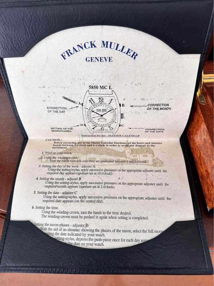 Franck Muller Master Calendar Lunar 18K Gold watch- Full Set - photo 3