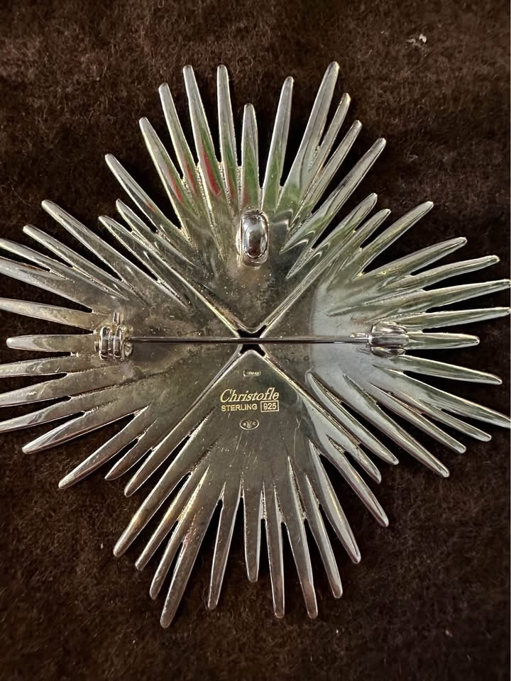 Christofle Silver Brooch Pin - photo 3