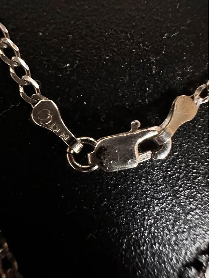 1.5 Carat Natural Diamonds Heart necklace 14K White Gold - photo 3