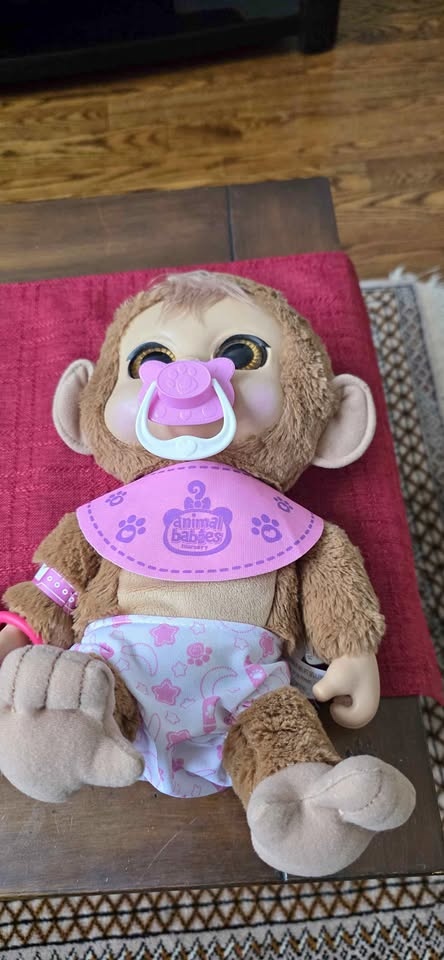 Animal Babies Nursery Baby Chimp + Toy Sand Bucket