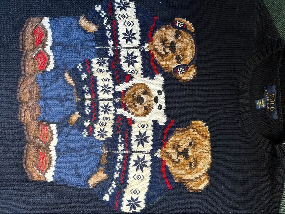 Boys/Girls Polo Teddy Bear knitted sweater (size 10-12) - photo 2