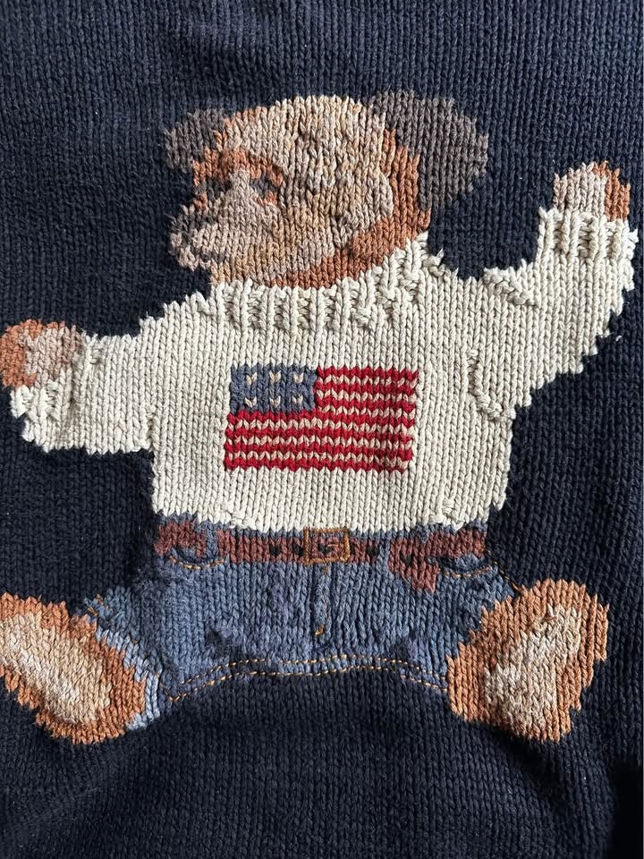 Polo RL Teddy Bear Sweater (Large) - 1990s - photo 2