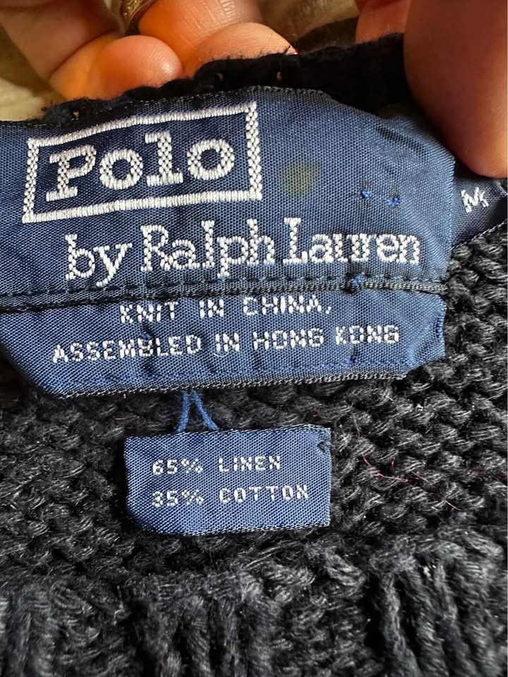 Polo RL Teddy Bear “University”hand-knit sweater (1990s) - photo 3
