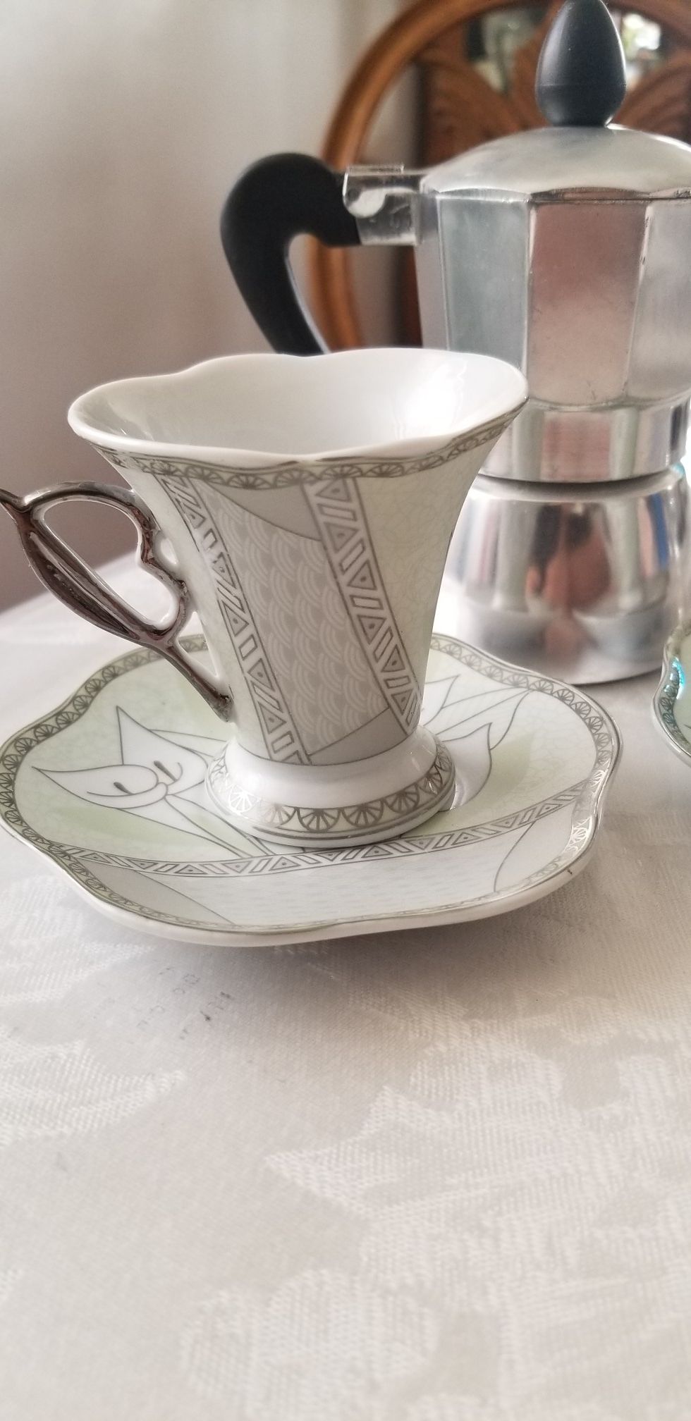 Set Coffee pot with cups and saucers - photo 2