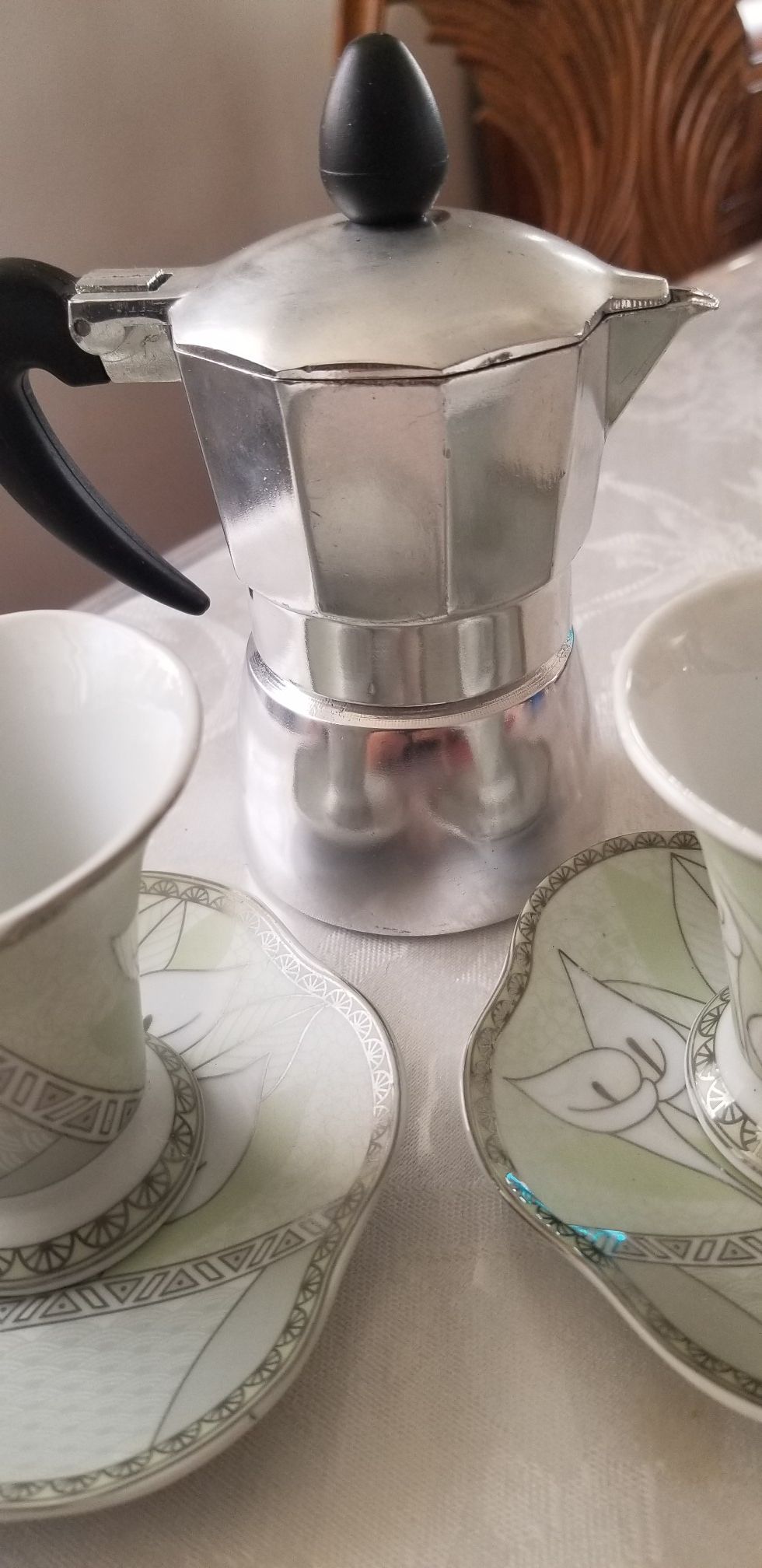 Set Coffee pot with cups and saucers - photo 4