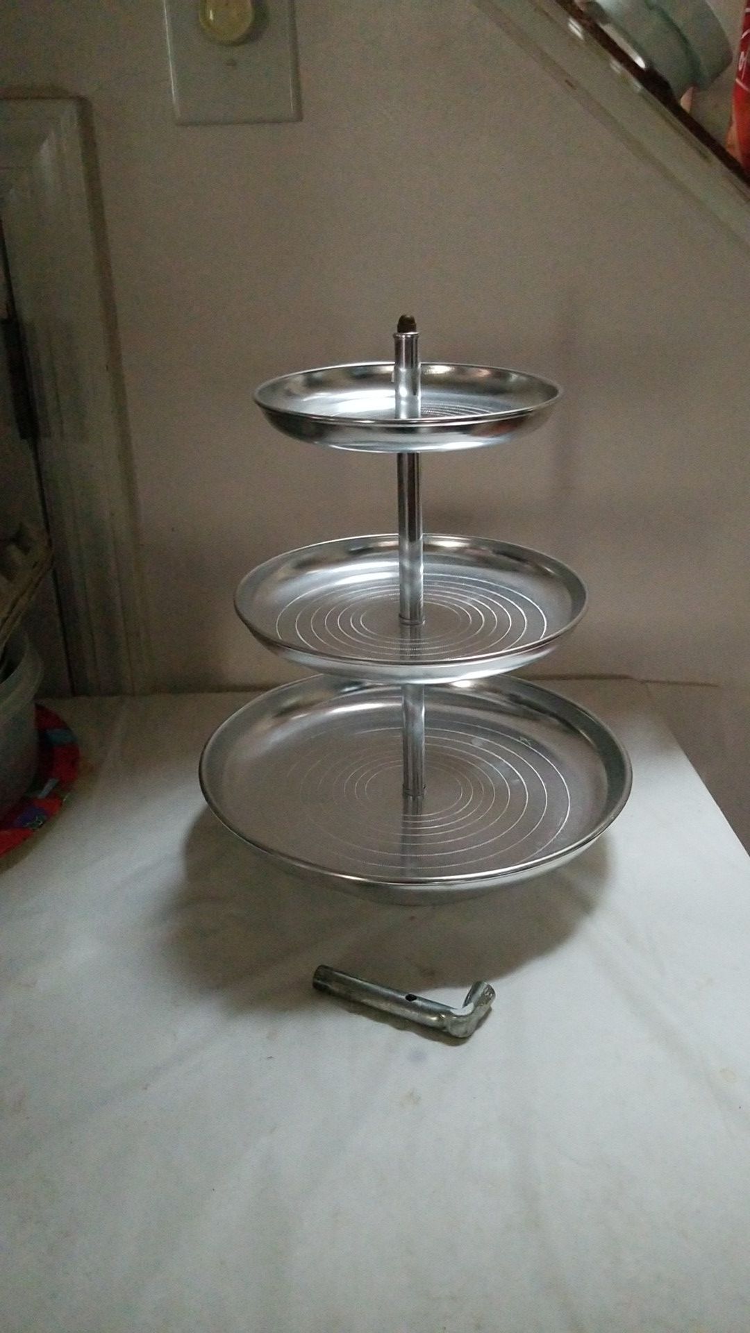 Three tier vintage serving treat