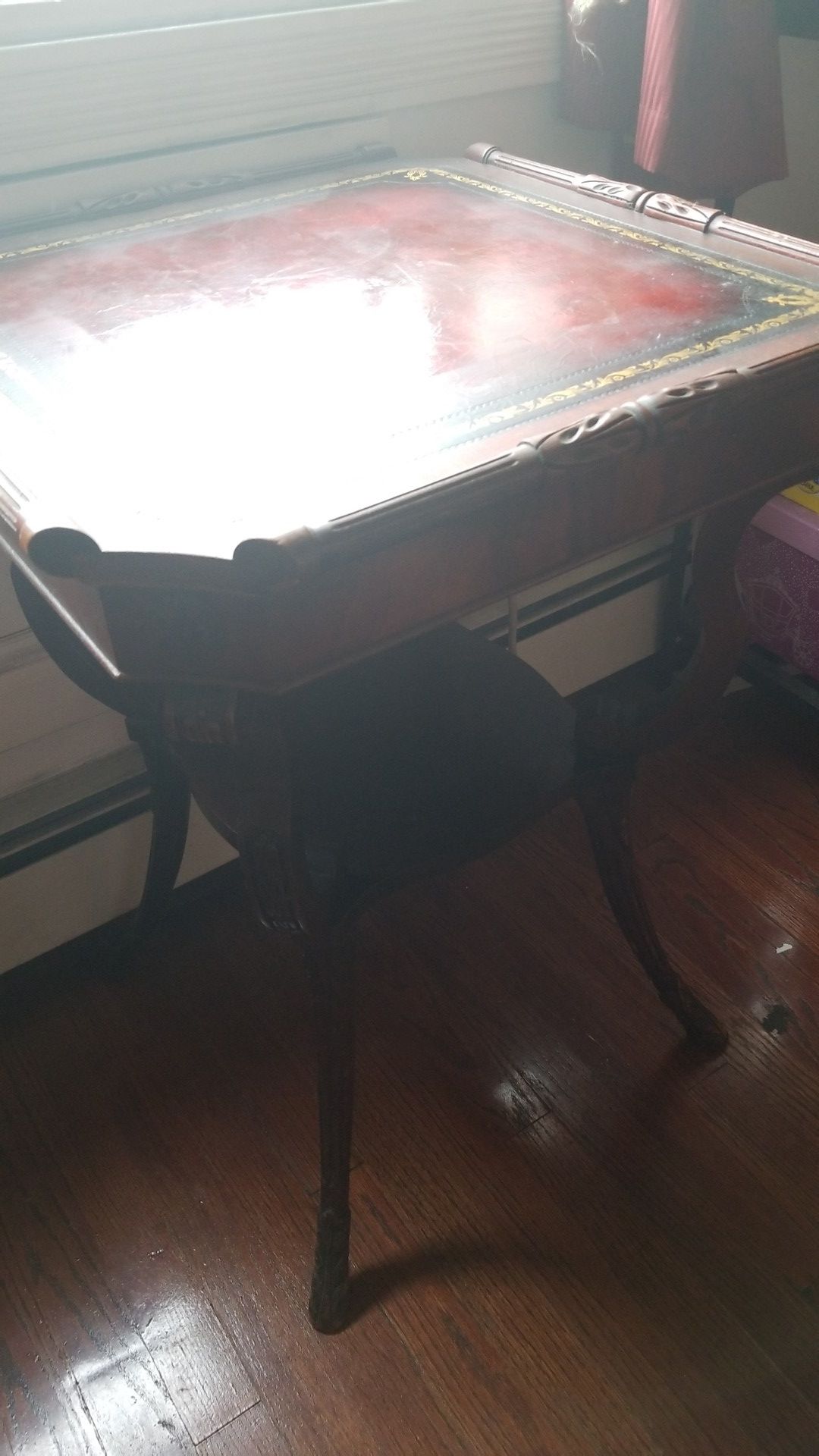 Antique vintage set of 2 end tables - photo 5