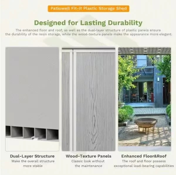 5x3 Resin Outdoor Storage Shed - photo 5