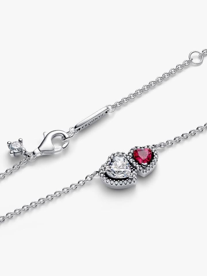 Pandora Halo Hearts Pendant Necklace - photo 4