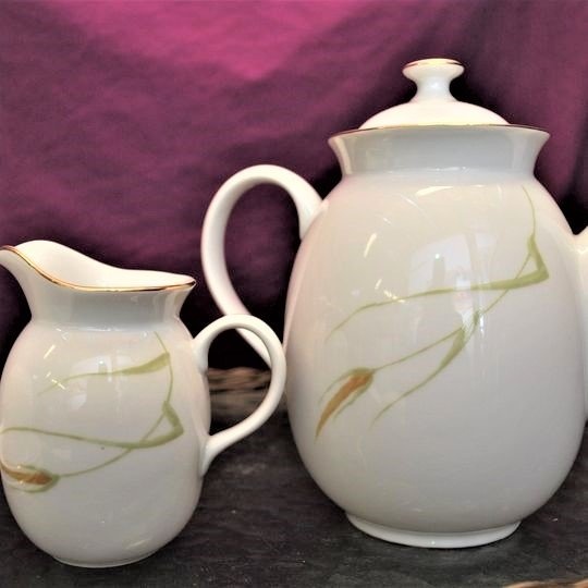Fine Bohemian Bone China Coffee set. Made in Czechoslovakia - photo 4