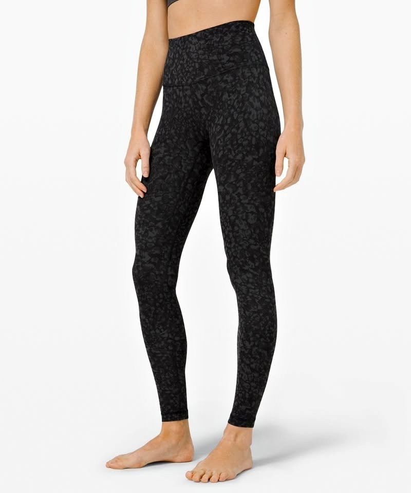 Lululemon Align Legging 28" (Black Leopard; Size 0)