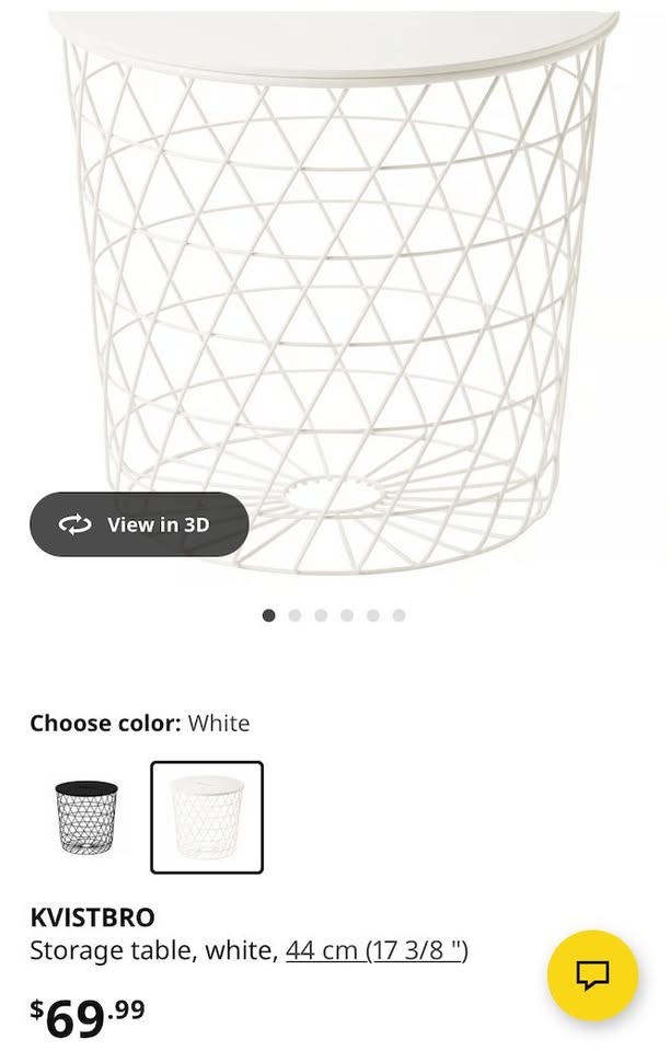 White storage table - photo 2