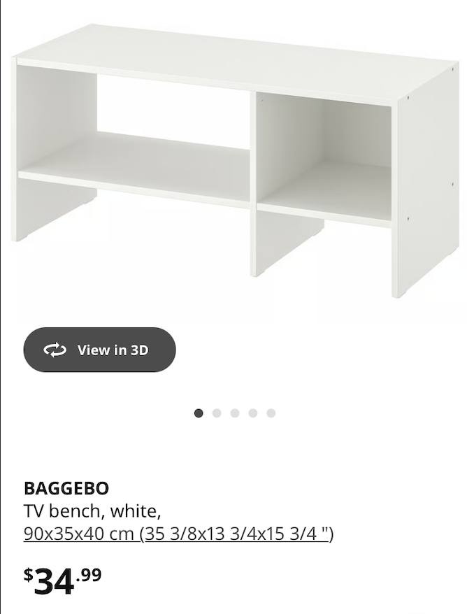White TV stand - photo 3