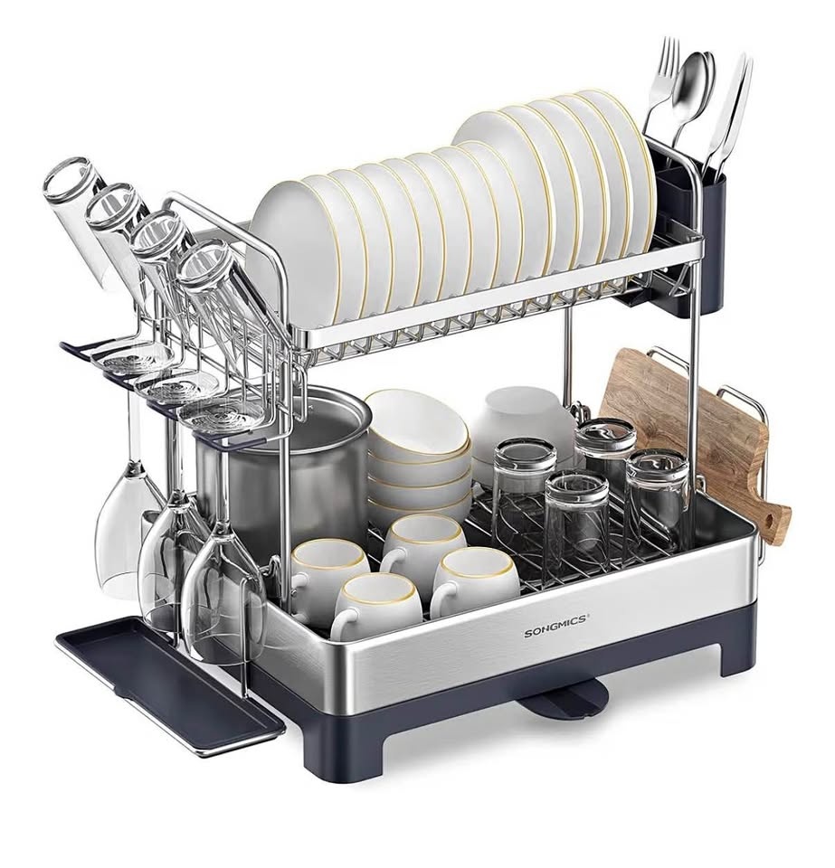✨ SONGMICS Dish Drying Rack — Brand New (Silver/Grey)