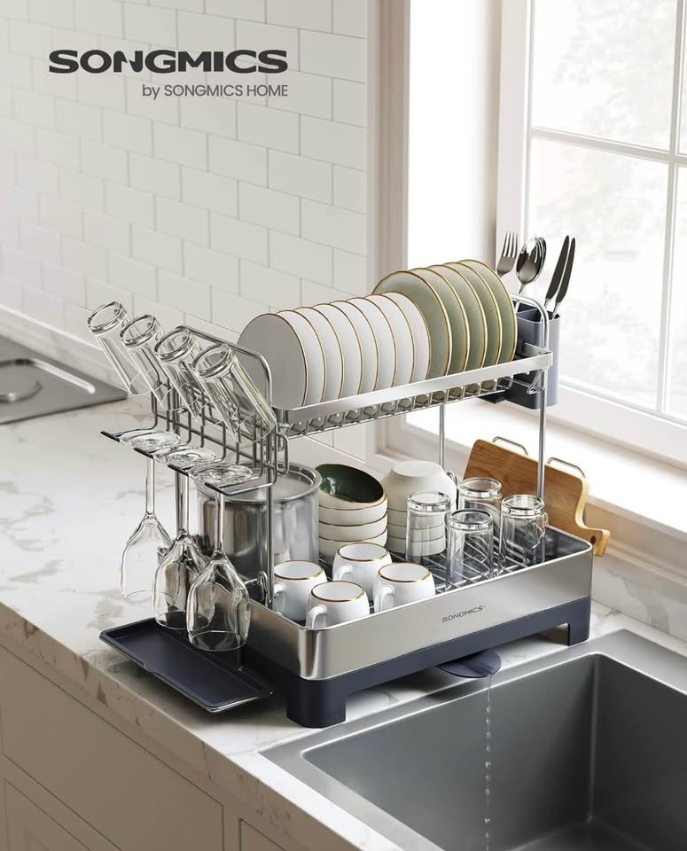 ✨ SONGMICS Dish Drying Rack — Brand New (Silver/Grey) - photo 2