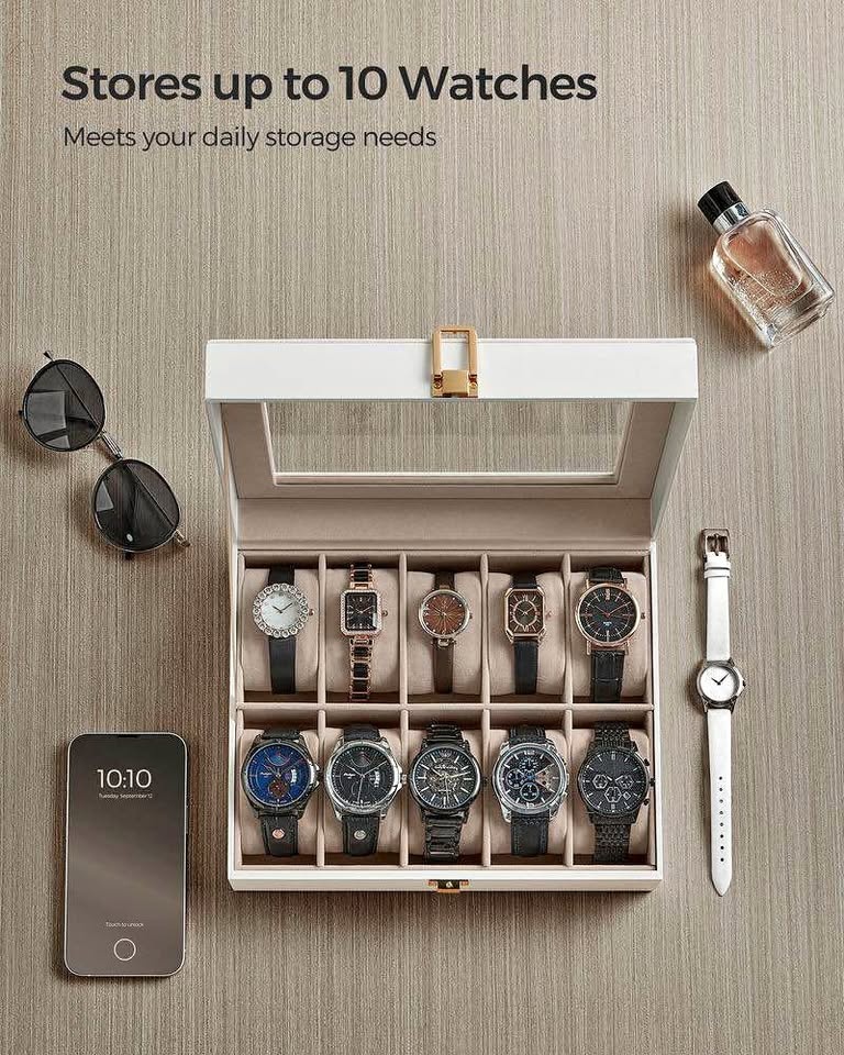 Perfect gift 🎁 SONGMICS Watch Box – 10 Slots | Brand New