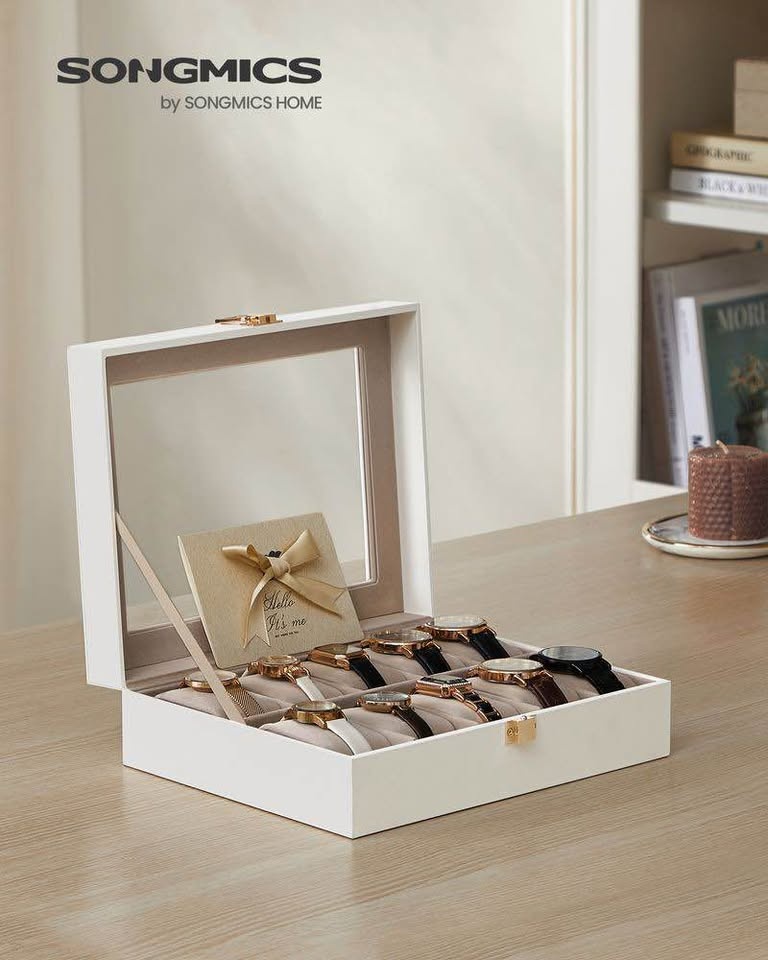 Perfect gift 🎁 SONGMICS Watch Box – 10 Slots | Brand New - photo 2