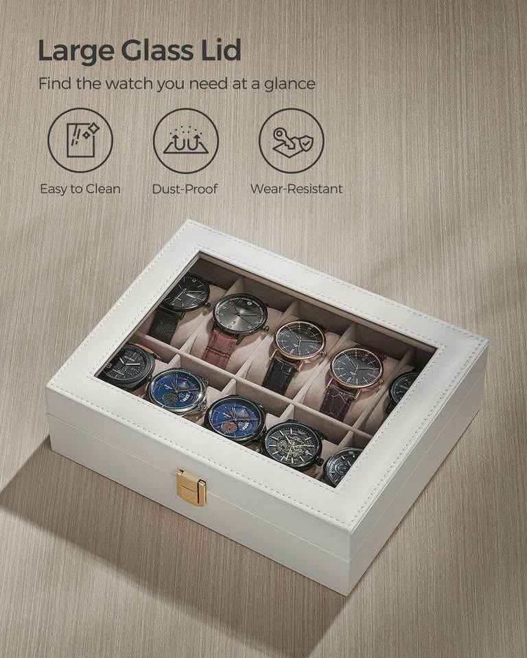 Perfect gift 🎁 SONGMICS Watch Box – 10 Slots | Brand New - photo 4