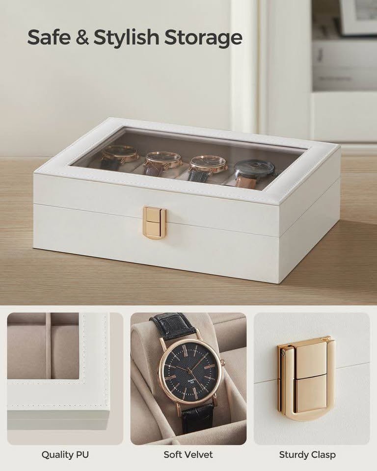 Perfect gift 🎁 SONGMICS Watch Box – 10 Slots | Brand New - photo 5