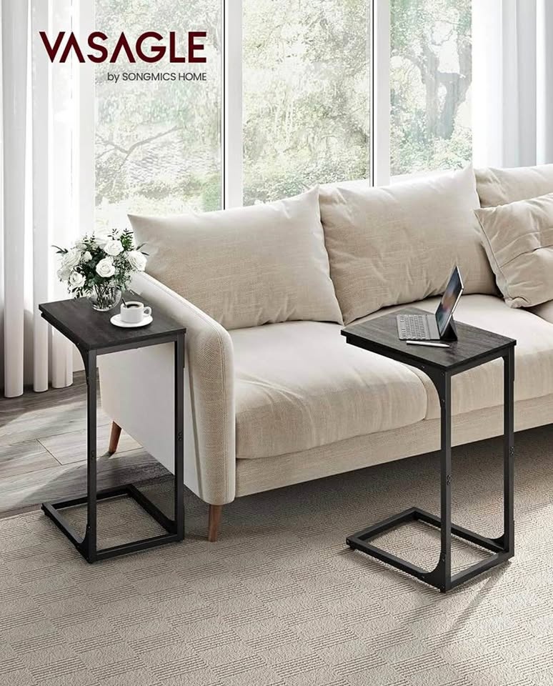 VASAGLE C-Shaped Side Tables (Set of 2) – New in Box