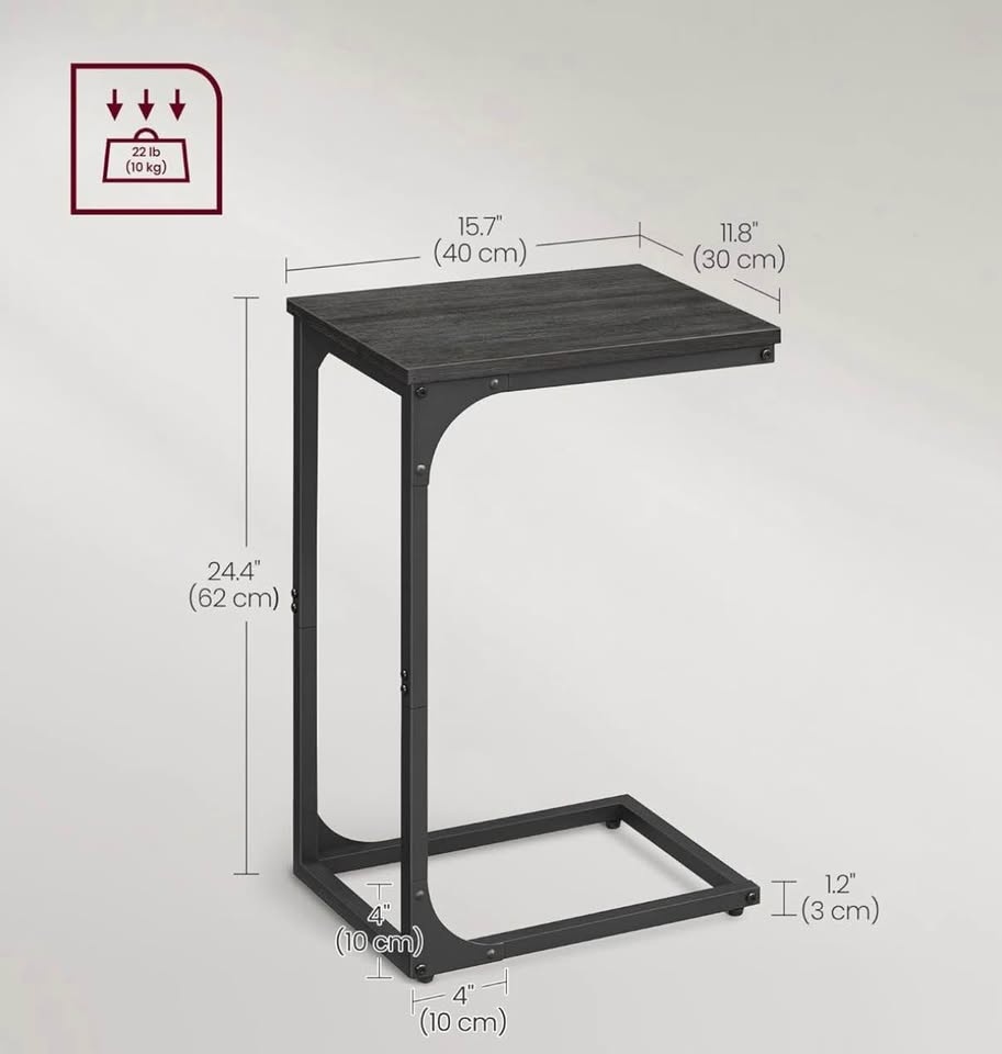 VASAGLE C-Shaped Side Tables (Set of 2) – New in Box - photo 5