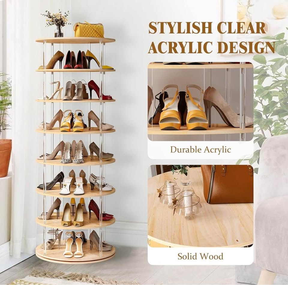 360-degree rotating shoe rack - photo 2
