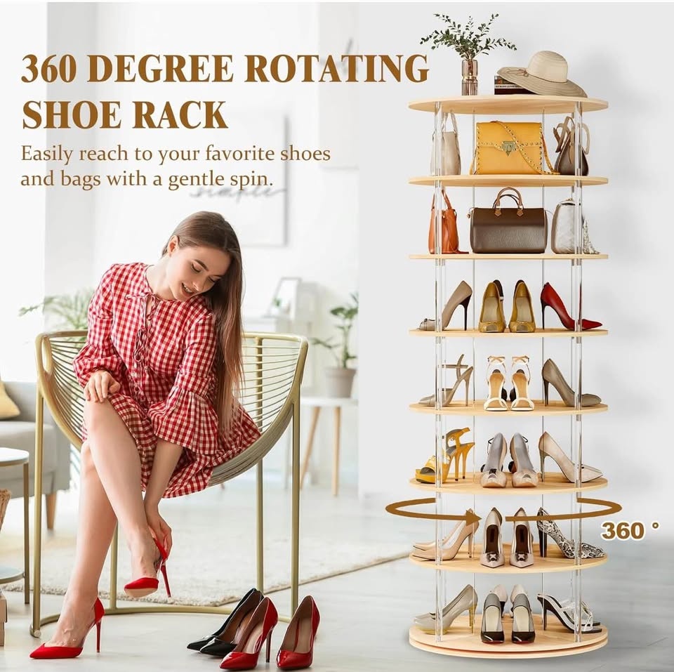 360-degree rotating shoe rack - photo 3