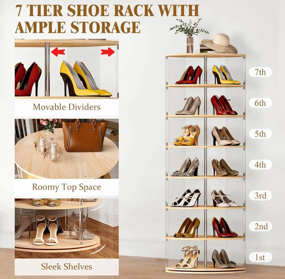 360-degree rotating shoe rack - photo 4
