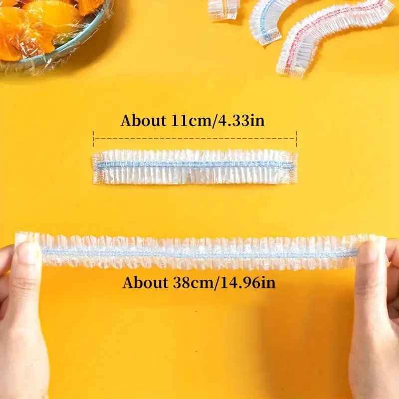 100pcs Stretchable Clear Elastic Food Freshness Wrap - photo 5