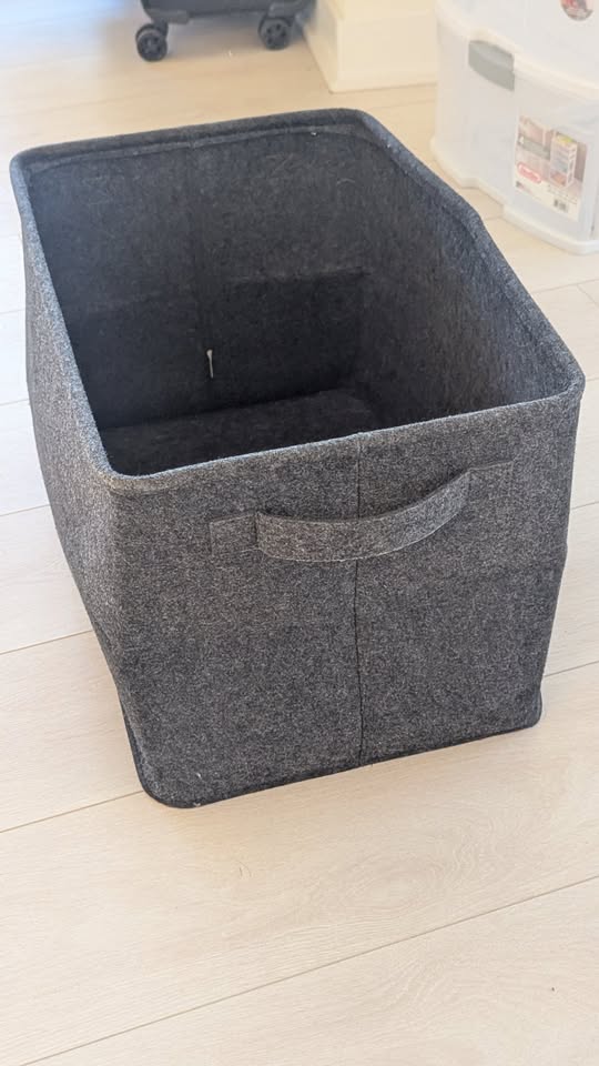 Gray Felt Storage Bin (Foldable) - photo 3