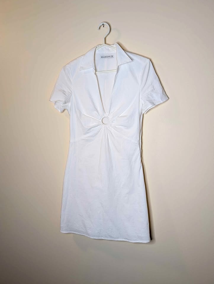 Abercrombie & Finch Size M White Short Sleeve Dress