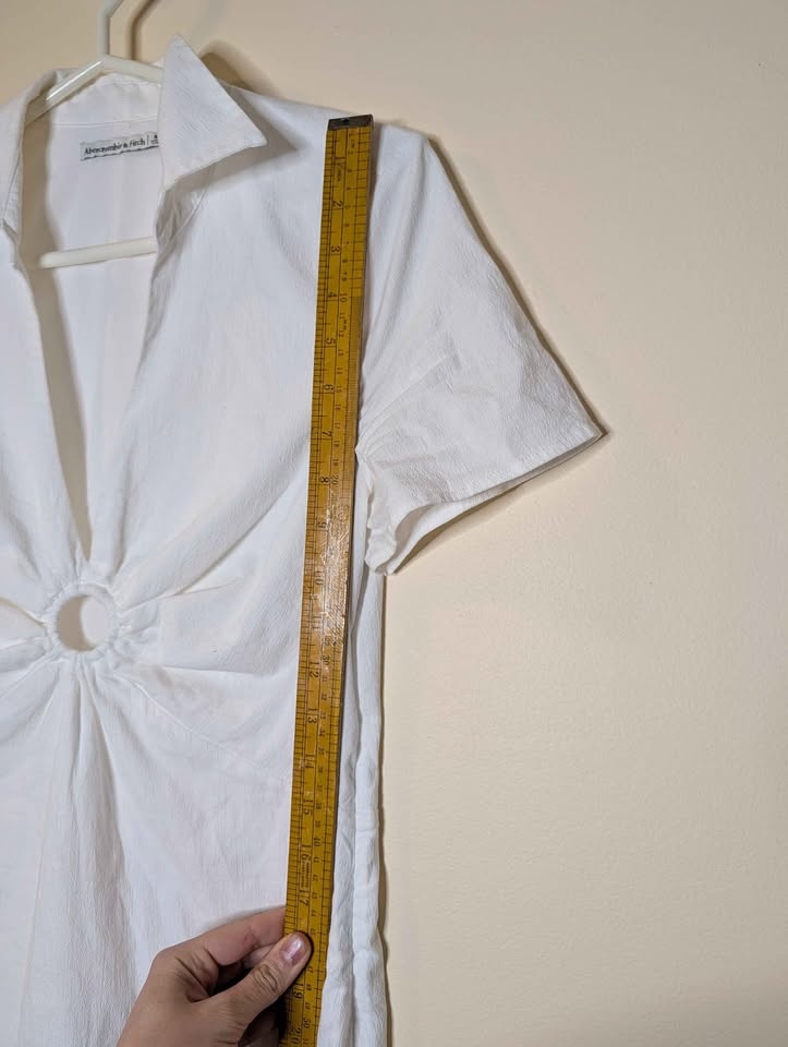 Abercrombie & Finch Size M White Short Sleeve Dress - photo 5