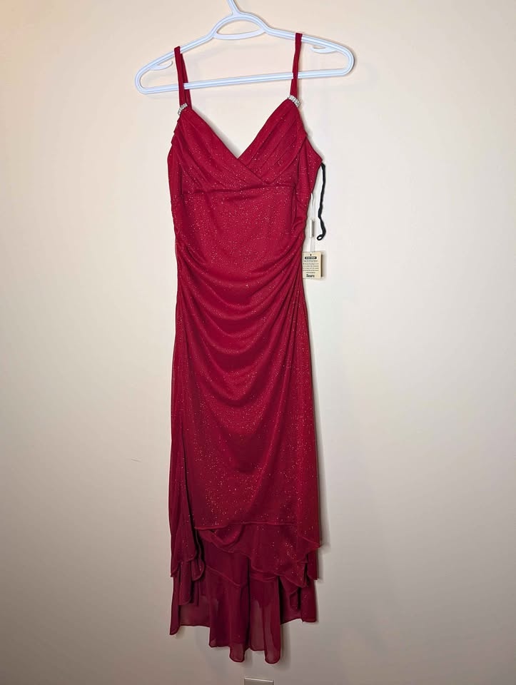 Vintage Sears Red Evening Dress Size 6
