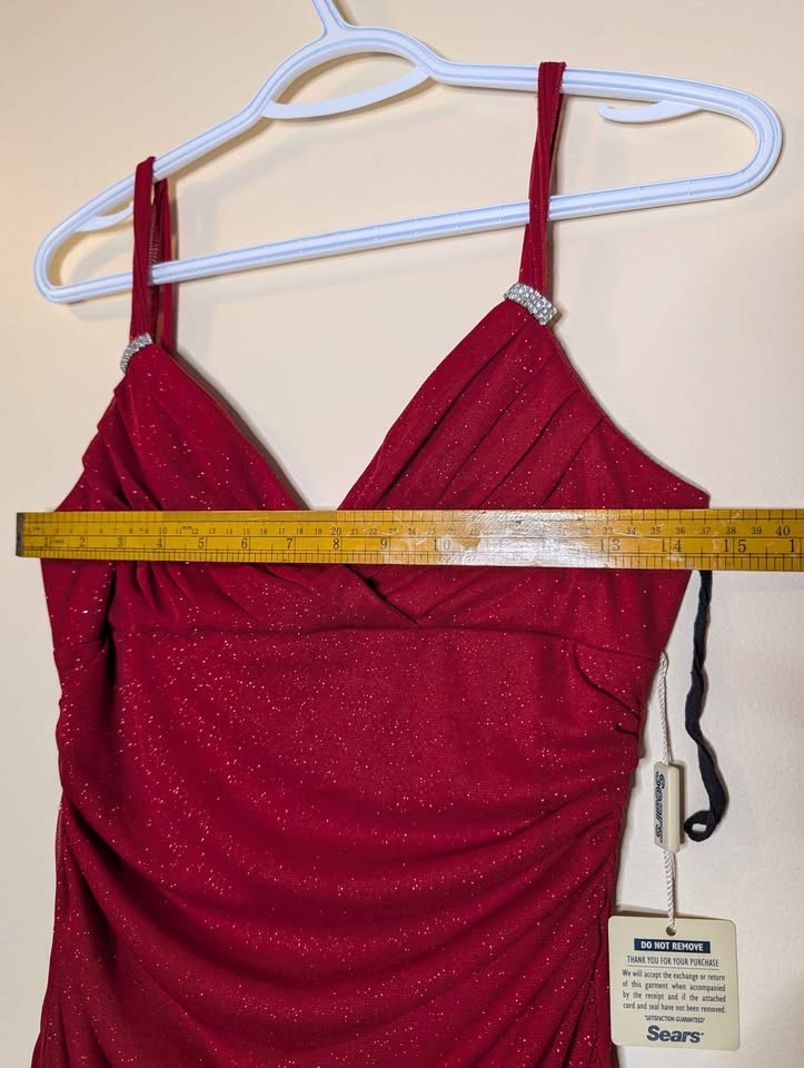 Vintage Sears Red Evening Dress Size 6 - photo 3