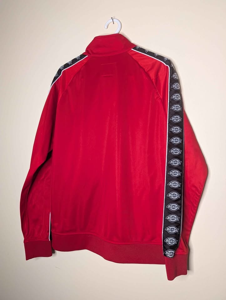 Dickies Men's Red Track Jacket with Logo Stripes - photo 2